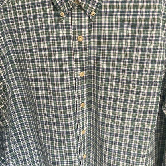 Eddie Bauer Shirt Mens Size L Green Plaid Long Sleeve Button Down Relaxed - Picture 10 of 10
